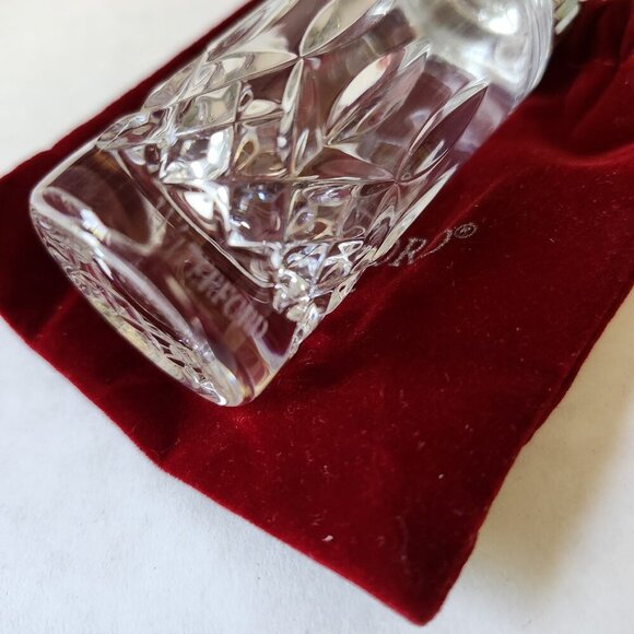 Vintage Waterford Crystal “Baby’s First Christmas” Baby‎ Bottle w/ Velvet Bag - Picture 9 of 12
